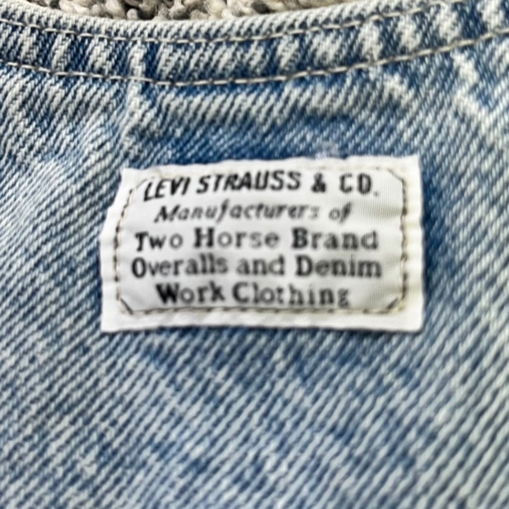 Levi's Two Horse Brand Denim Dress Womens L Button Front Western Mini Blue - Picture 10 of 12